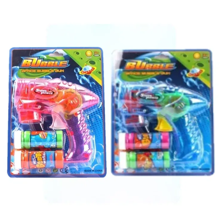 Transparent Bubble Gun Blue & Pink (2 pcs)