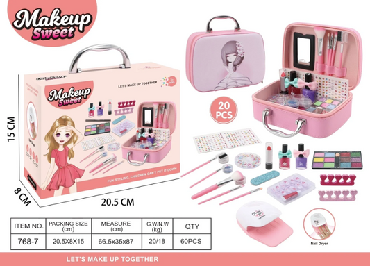 SWEET NAIL DRYER MAKE UP SET SUITCASE