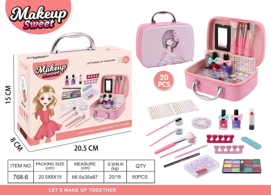 SWEET NAIL MAKE UP SET SUITCASE