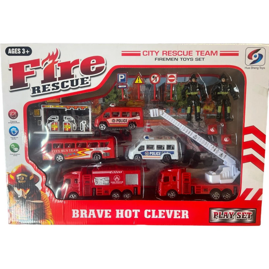 FIRE RESCUE CITY RESCUE FIREMEN TOYS SET