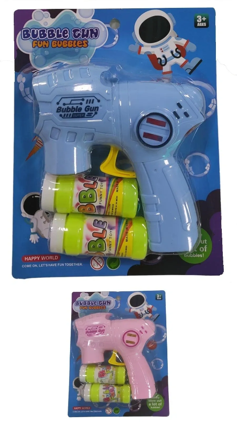 BUBBLE GUN FUN BUBBLES ASSORTED (3 PIECES)