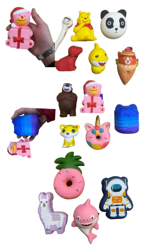 SQUISHY FIGURES MIX ASSORTED DESIGNS (PACK OF 12)