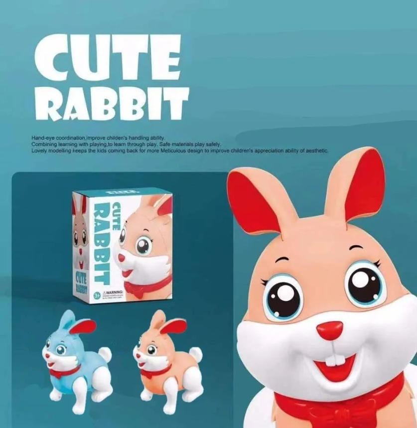 CUTE RABBIT PLAYS SOUND & MOVES ASSORTED