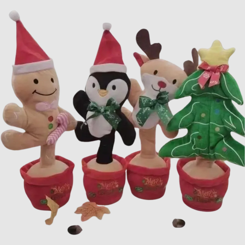 Talking & Dancing & Singing Christmas Tree/Deer/Penguin/Ginger Bread Man Assorted