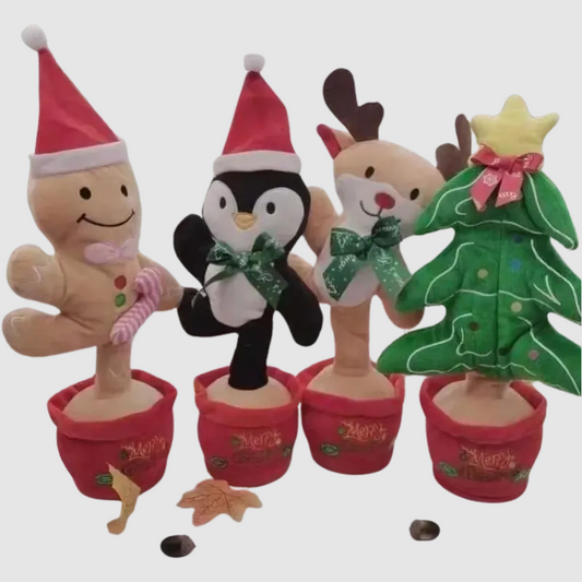 Talking & Dancing & Singing Christmas Tree/Deer/Penguin/Ginger Bread Man Assorted