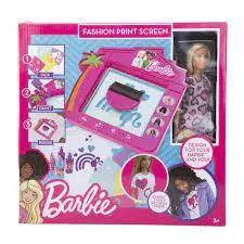 Barbie Fashion Print Screen includes T-Shirt & Barbie Doll
