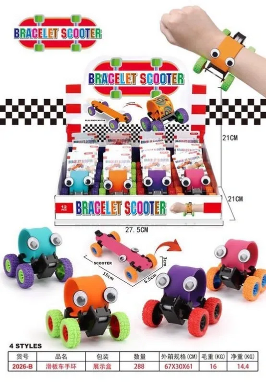 Bracelet Scooter Friction Car (Box of 12)