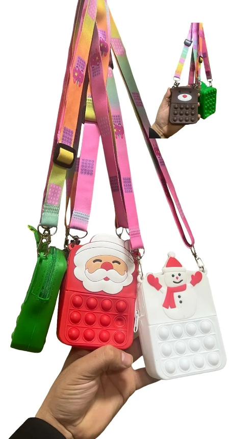 Poppit Fidget Christmas Shoulder Bag