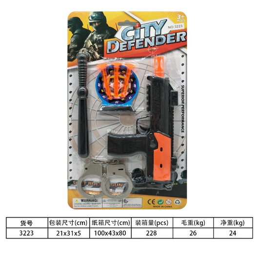 City Defender Card Toys SMG with Police Accessories