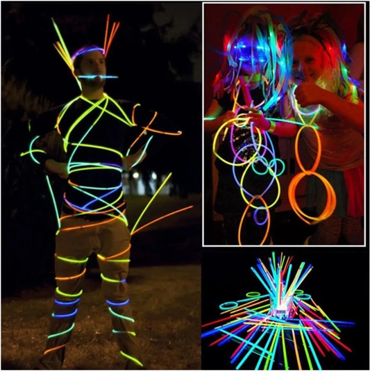 100Pcs Glow Sticks 8" 5x200mm