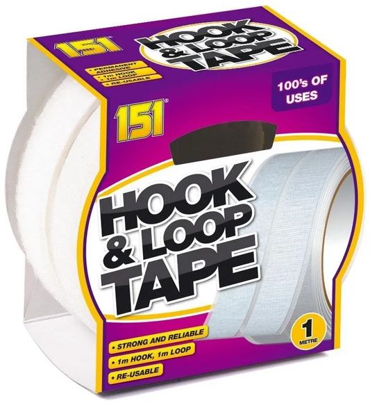 12 PACK HOOK & LOOP TAPE 1M