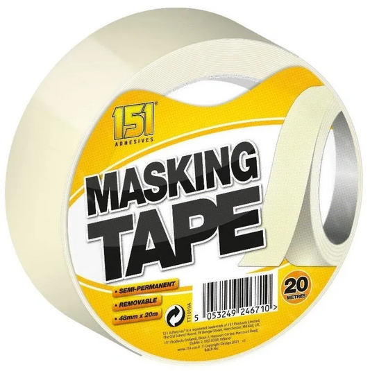 12 PACK MASKING TAPE 20mX48mmX0.12mm