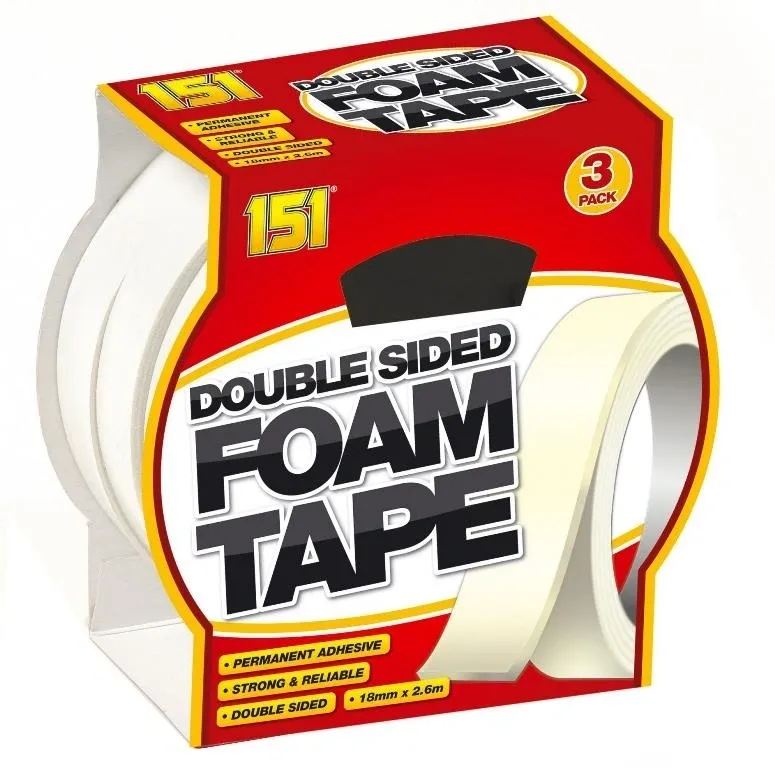 12 PACK DOUBLE SIDED FOAM TAPE 3PK