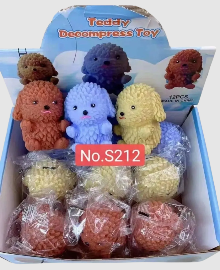 Teddy Squishy Stress Toy (box of 12) S212