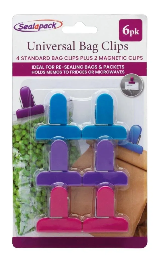 12 PACK FOOD BAG CLIPS 6PK