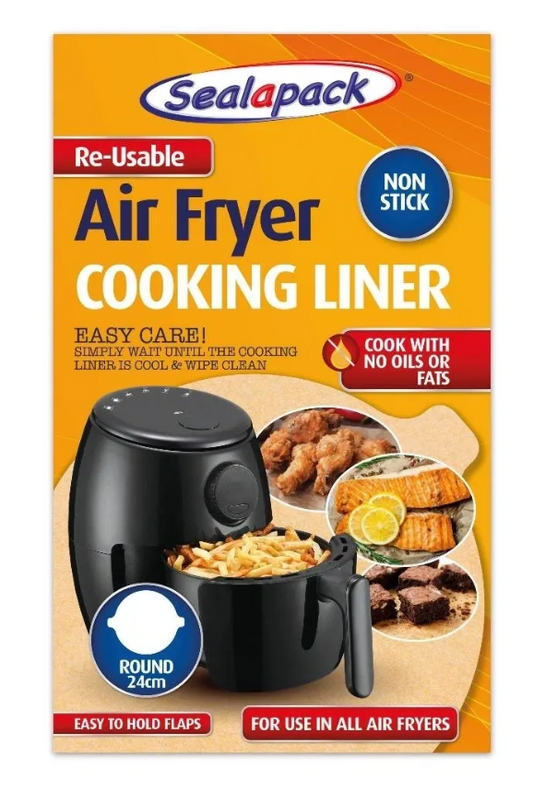 12 PACK REUSABLE AIR FRYER LINER ROUND