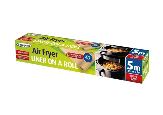 12 PACK DISPOSABLE AIR FRYER LINER ROLL 5m x 25cm