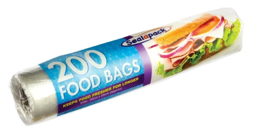 20 PACK 200 LARGE FOOD BAGS (ON ROLL)