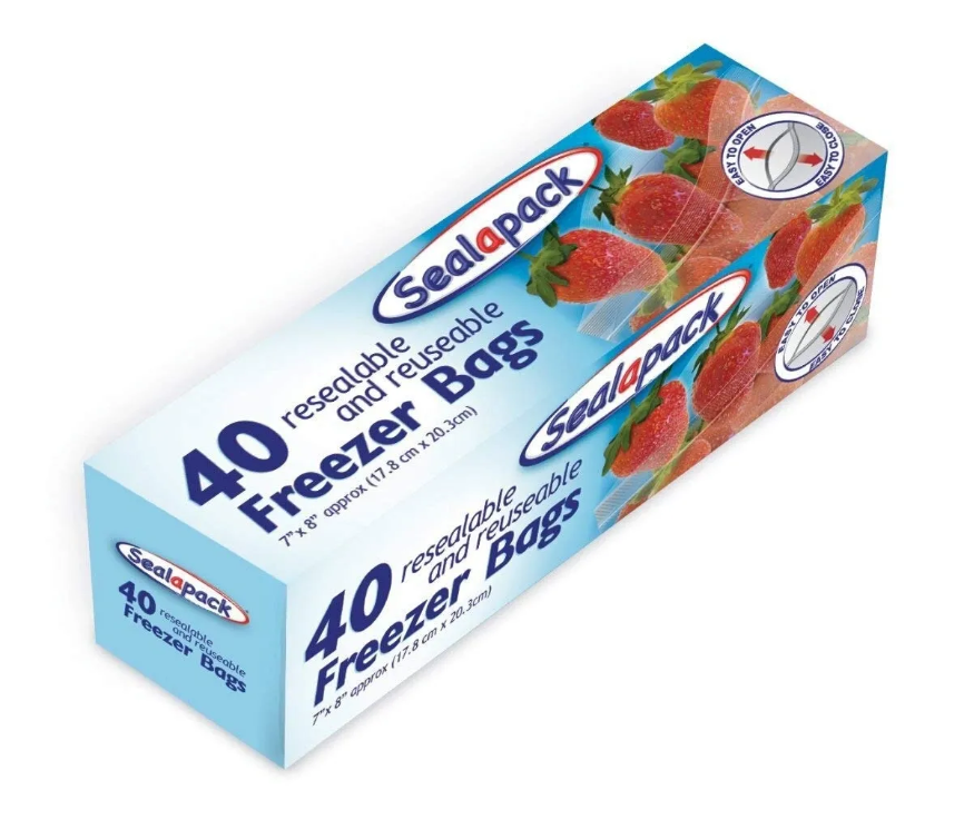 12 PACK 40PK FOOD & FREEZER BAGS