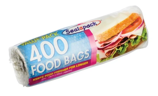 20 PACK 400 FOOD BAGS (ON ROLL)