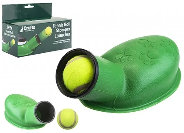 CRUFTS TENNIS BALL STOMPER LAUNCHER IN COLOUR BOX