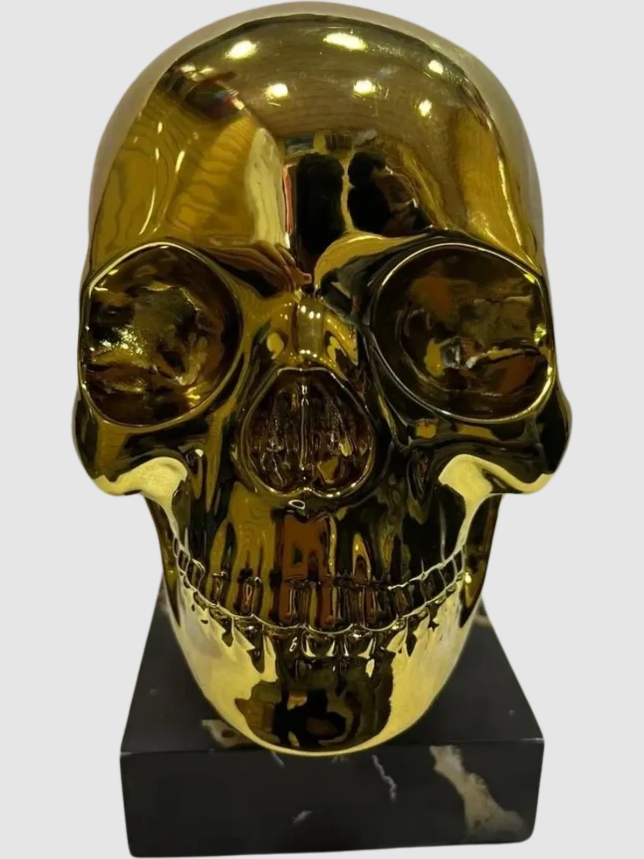 Decorative Golden Skull (Pack of 2)