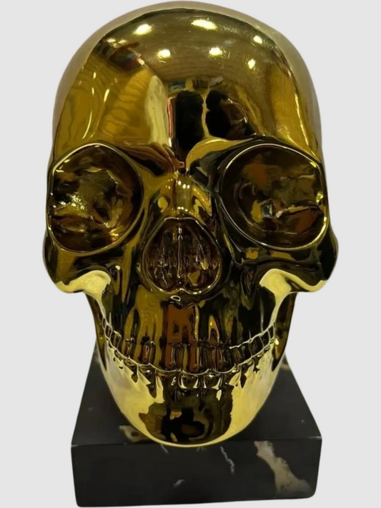 Decorative Golden Skull (Pack of 2)