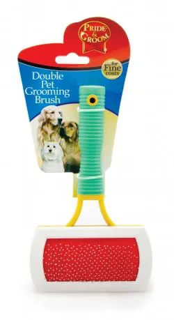 12 PACK PET DBL GROOM BRUSH FINE COAT