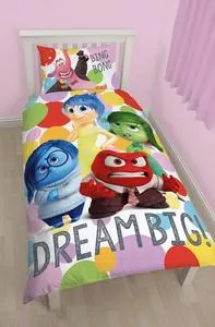 Disney Inside Out 'Emotions' Panel Single Bed Duvet Quilt Cover Set