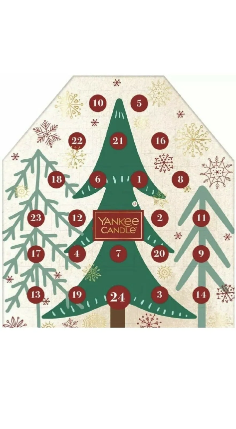 Yankee Candle Advent Calendar - Christmas Tree Design 23 Tealights & 1 Votive