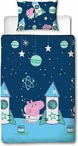 Peppa Pig George Reversible Single Duvet Cover with Pillow Case Blue