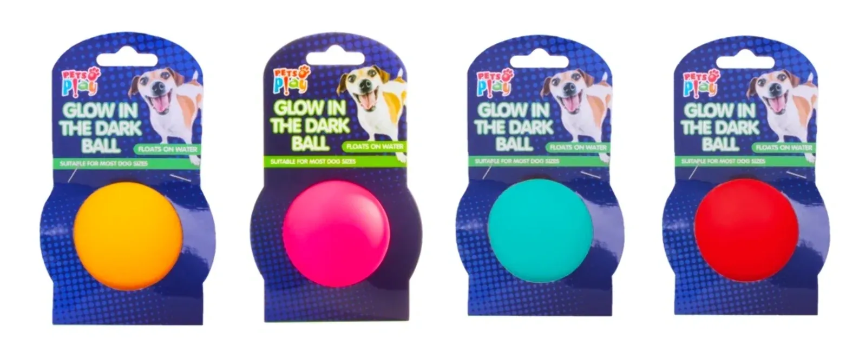 12 PACK GLOW IN THE DARK PET TOY