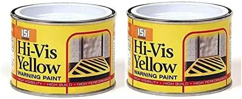 12 PACK HI-VIS YELLOW WARNING PAINT 180ML