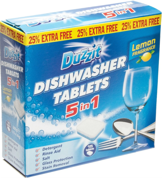 16 PACK 5 IN 1 DISHWASHER TABLETS 12PK