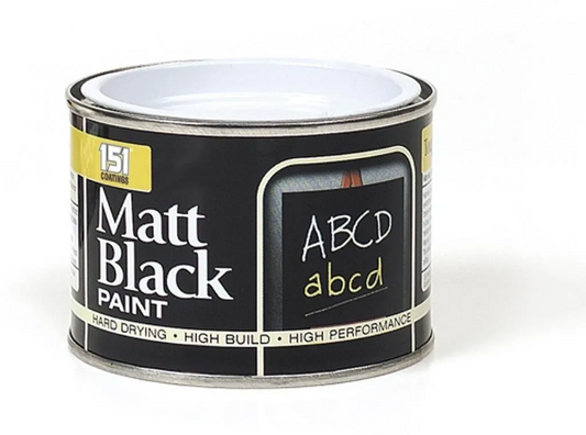 12 PACK MATT BLACK PAINT 180ML