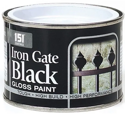 12 PACK IRON GATE BLACK GLOSS PAINT 180ML