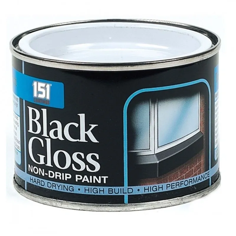 12 PACK BLACK GLOSS NON-DRIP PAINT 180ML