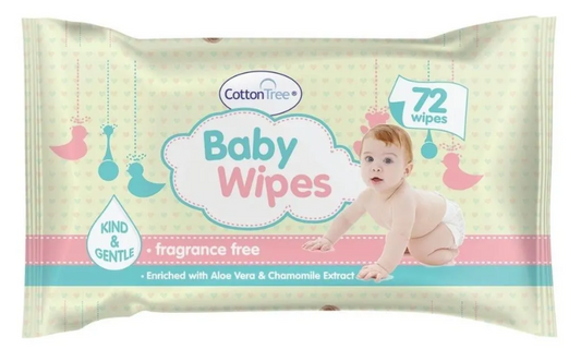 12 PACK BABY WIPES 72PK