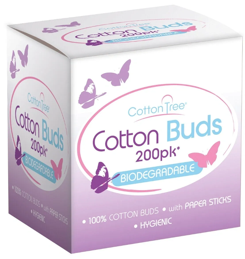 12 PACK COTTON BUDS PAPER STICK 200pk