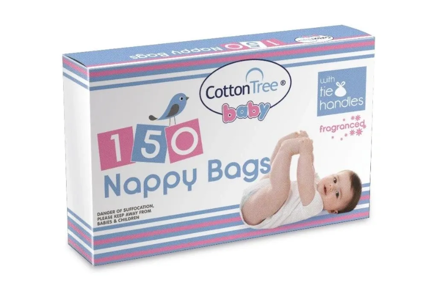 12 PACK 150PK FRAGRANCED NAPPY BAGS