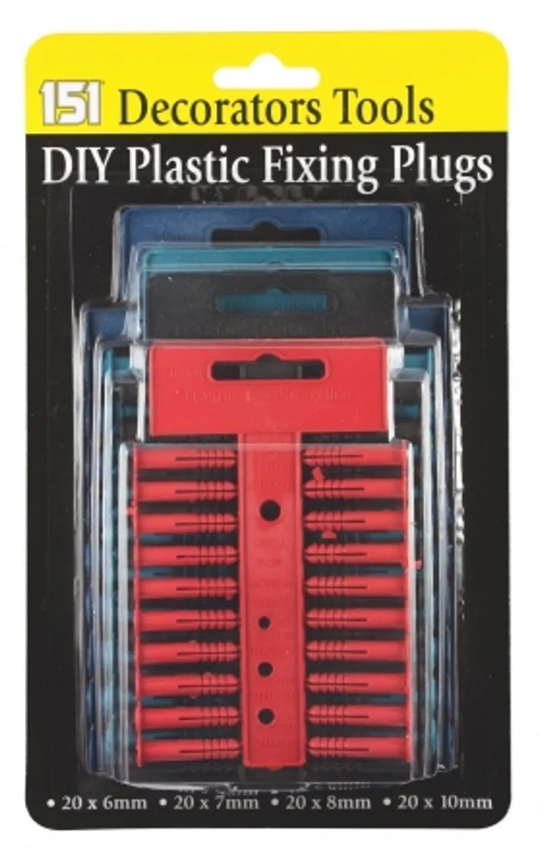 12 PACK DIY PLASTIC FIXING PLUGS