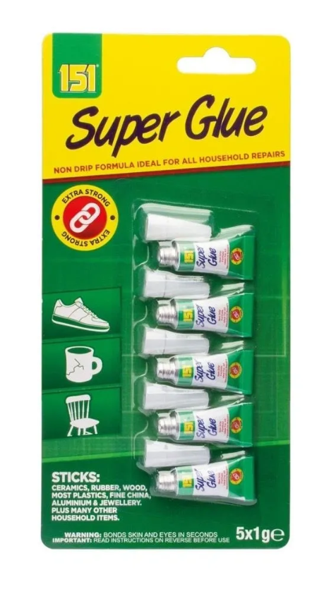 12 PACK SUPER GLUE 5PK x 1g