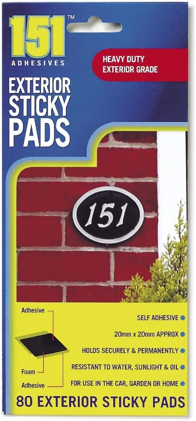 12 PACK EXTERIOR STICKY PADS 80pk