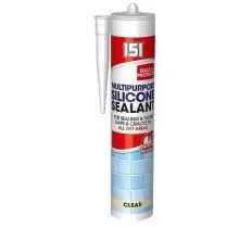 12 PACK M-PURP SILICONE SEALANT CLEAR (CART) 280ml