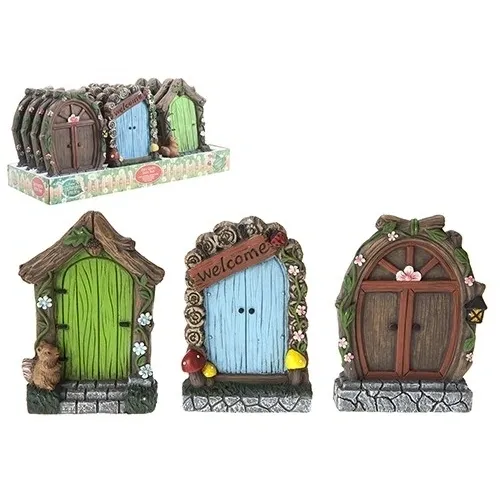 FAIRY GARDEN SECRET DOOR 3ASSTD IN 12PC DISPLAY BOX