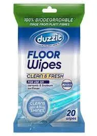 14 PACK BIODEGRADABLE FLOOR WIPES CLEAN & FRESH 20PK