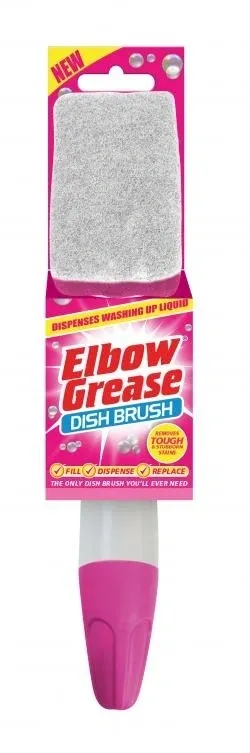 12 PACK ELBOW GREASE PINK DISH BRUSH 1pk