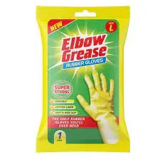 18 PACK ELBOW GREASE SUPER STRONG RUBBER GLOVE LARGE 1PK