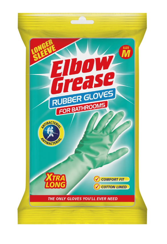 24 PACK EG AQUA ANTI-BAC BATHROOM CLEANING GLOVES - M 1 PK