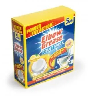 12 PACK ELBOW GREASE TOILET TABLETS 5 X 30G - LEMON